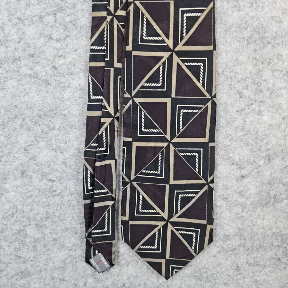 Robert Talbott Studio Tom Wade Ltd Silk Neck Tie Brown & Black Geometric 58x3.5